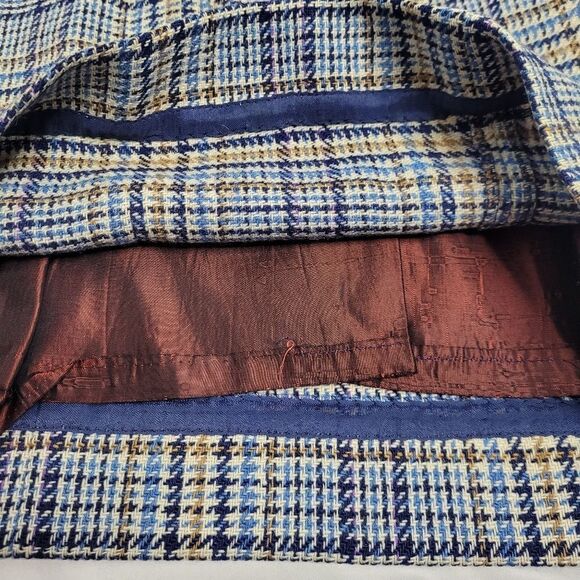 VINTAGE 70s skirt Pendleton plaid dark academia wool pencil S - Picture 5 of 10